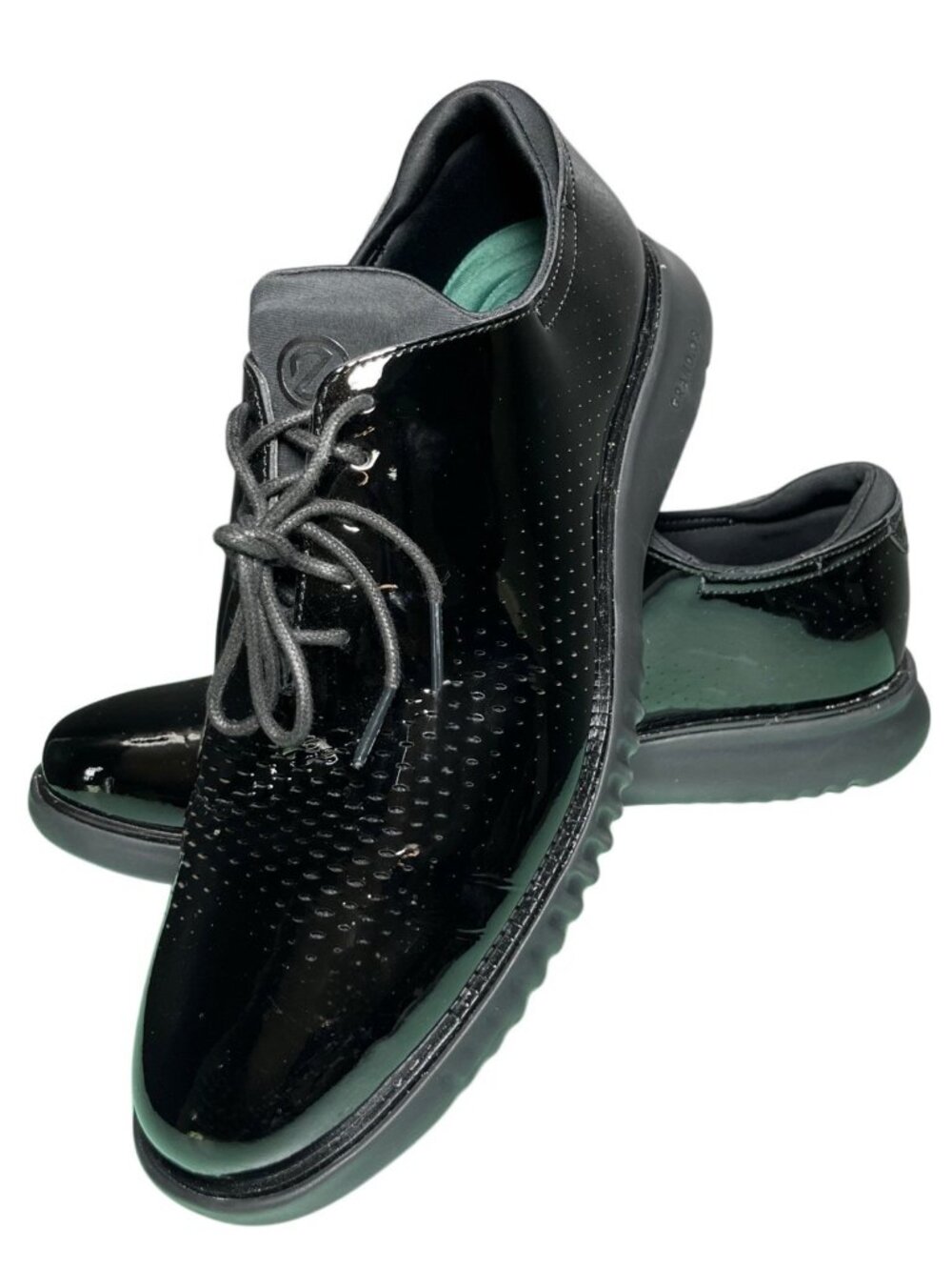 Cole Haan Mens 2.Zerogrand Laser Wingtip Oxford Sneaker Size 11.5 M Black Shoe